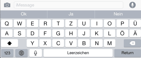 Quicktype ist eine andere iOS 8 Neuigkeit