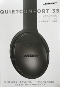 Verpackung vom Bose QuietComfort 35 Kopfhörer