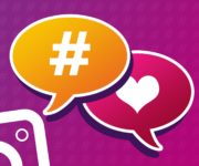 hashtags und Instagram Logo
