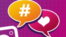 hashtags und Instagram Logo